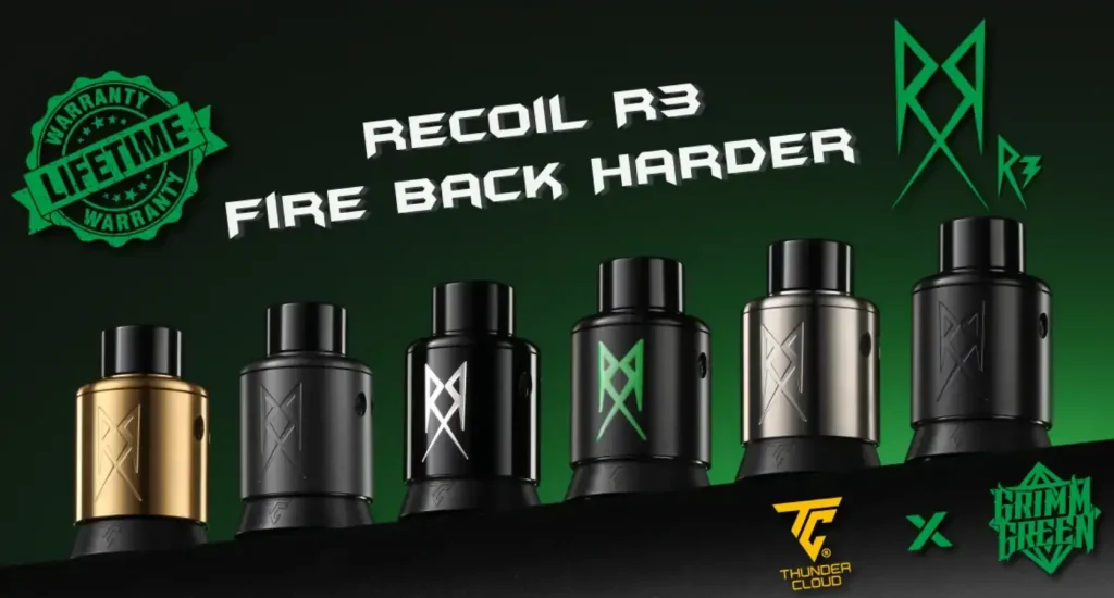 Recoil R3 RDA By Thunder Cloud X Grimm Green Promo