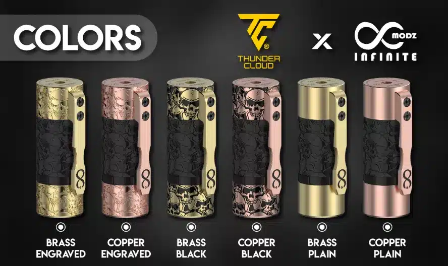 ThunderCloud X Infinite Modz Hyperion V2 Mech Mod Colours ThunderCloud X Infinite Modz Hyperion V2 Mech Mod Colours