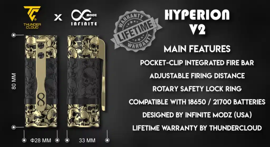 ThunderCloud X Infinite Modz Hyperion V2 Mech Mod Features ThunderCloud X Infinite Modz Hyperion V2 Mech Mod Features