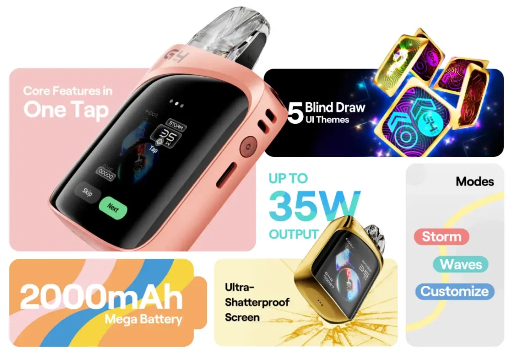 Uwell Caliburn G4 Pro KOKO Pod Kit Features