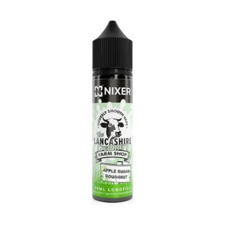 Nixer X Lancashire Creamery Longfill E-Liquid 30ml Apple Sugar Doughnut