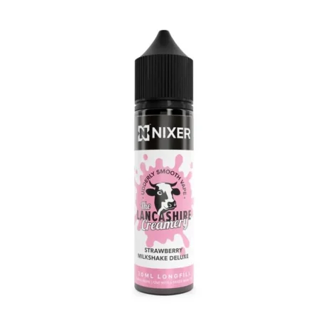 Nixer X Lancashire Creamery Longfill E-Liquid 30ml Strawberry Milkshake Deluxe
