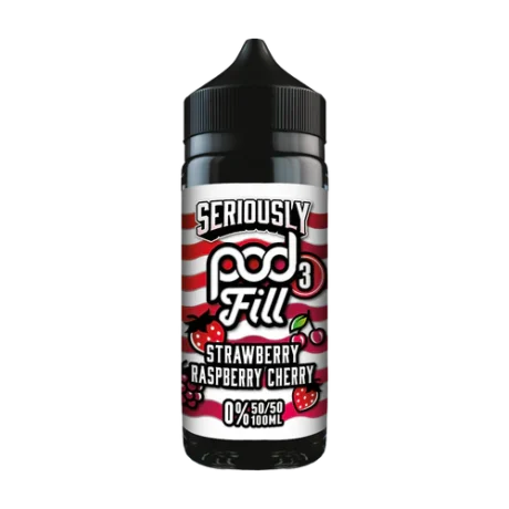 Seriously Pod Fill X3 100ml Strawberry Raspberry Cherry