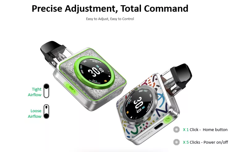 Vaporesso XROS 5 Nano Pod Vape Kit Airflow Adjustment
