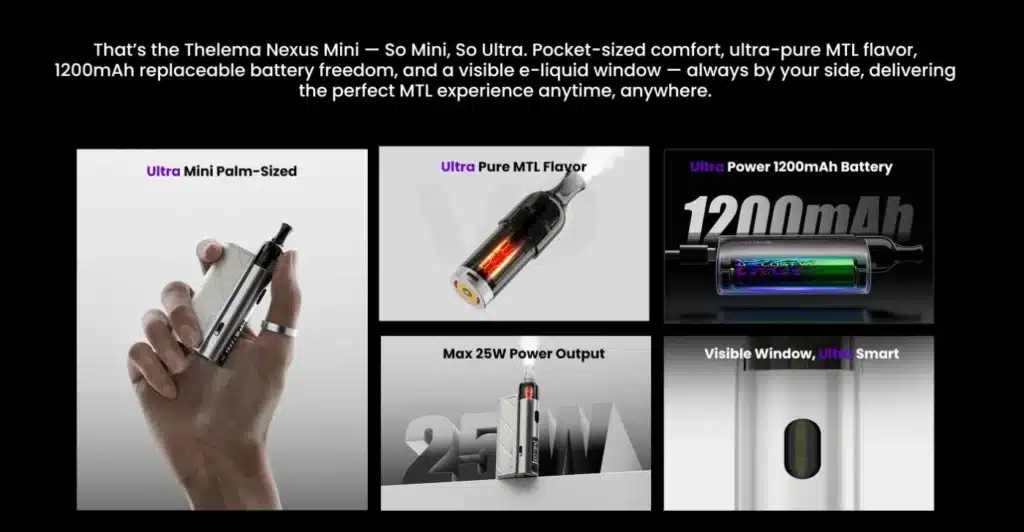 Lost Vape Thelema Nexus Mini Pod Vape Kit Key Features Lost Vape Thelema Nexus Mini Pod Vape Kit Key Features