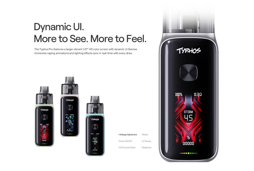 Uwell Typhos Pro Pod Vape Kit Dynamic UI Uwell Typhos Pro Pod Vape Kit Dynamic UI