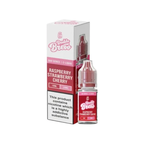 Ohm Brew Double Brew Bar Series 10ml Nic Salts Raspberry Strawberry Cherry