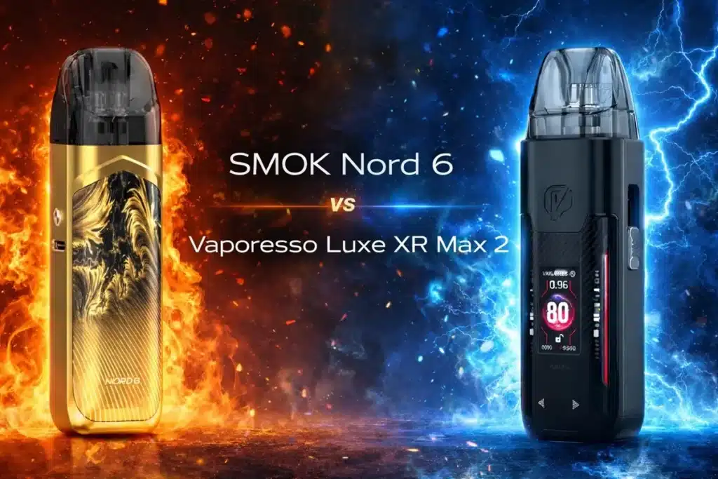 SMOK Nord 6 vs Vaporesso Luxe XR Max 2