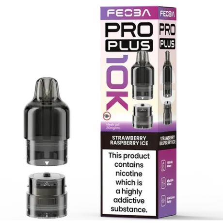 Feoba Pro Plus 10K Prefilled Pods Strawberry Raspberry Ice