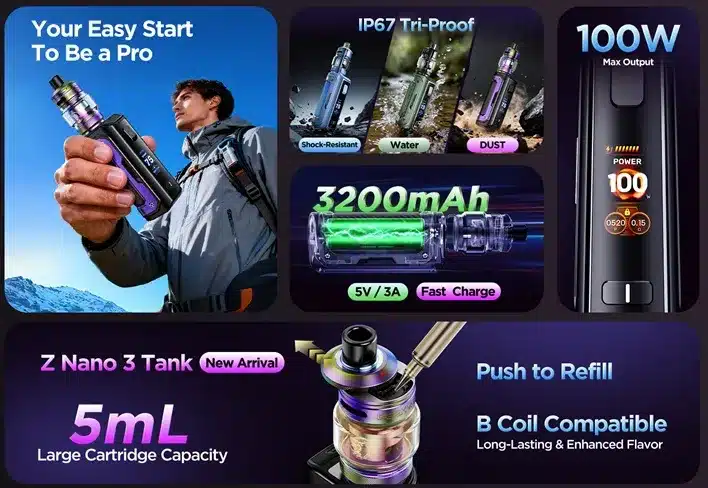 Geekvape Aegis Mini 5 Vape Kit Features