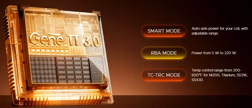 VOOPOO Drag 6 Vape Kit Gene TT 3 Chip & Modes