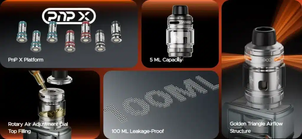 VOOPOO UFORCE-X 2 Tank Key Features
