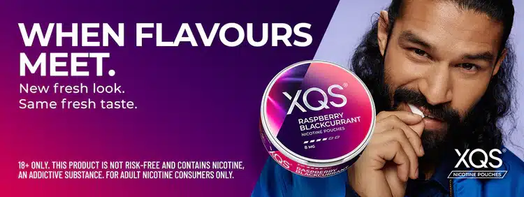 XQS Nicotine Pouches 8mg Banner