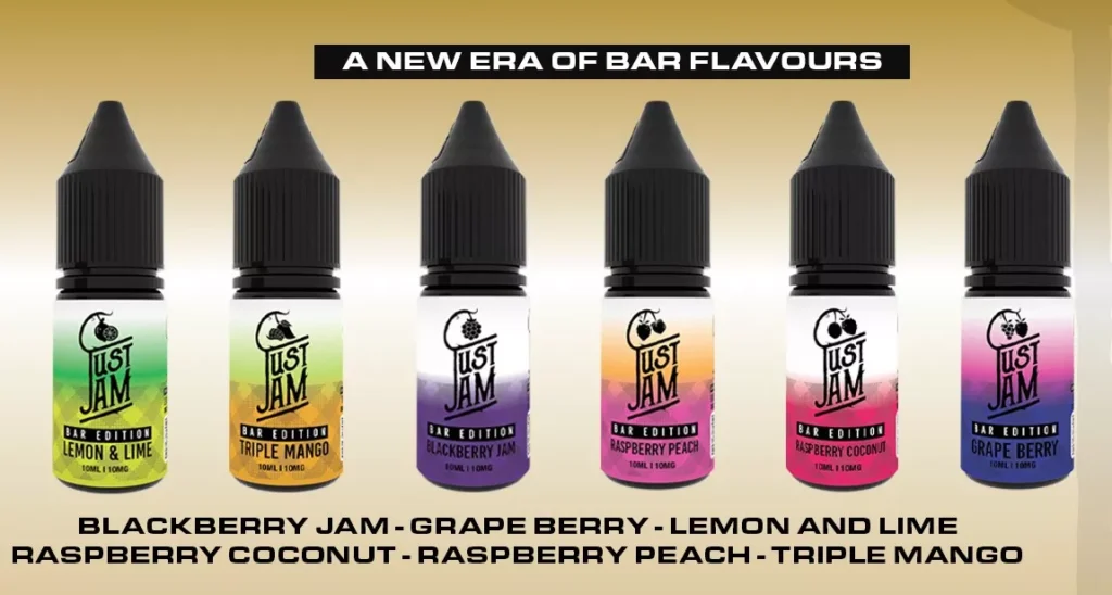 Just Jam Bar Edition Nic Salts 10ml Banner Just Jam Bar Edition Nic Salts 10ml Banner