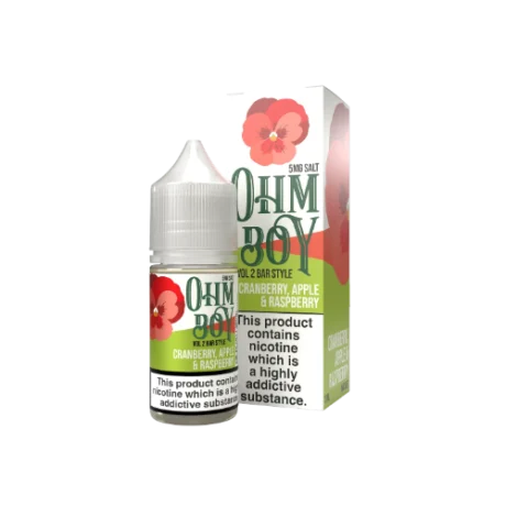 Ohm Boy V2 Bar Style Nic Salts 10ml Cranberry Apple & Raspberry