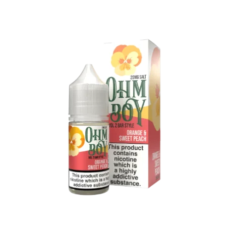 Ohm Boy V2 Bar Style Nic Salts 10ml Orange & Sweet Peach