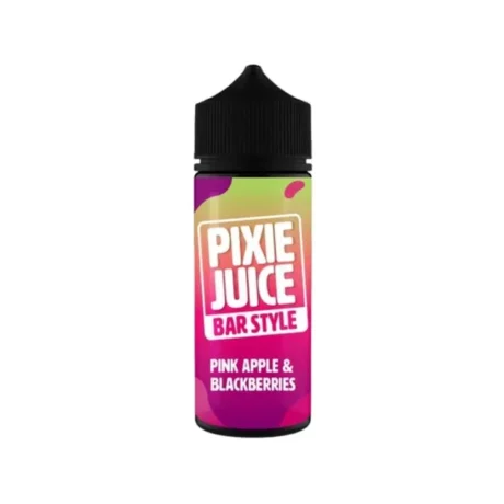Pixie Juice Bar Style 100ml Shortfill E-Liquid Pink Apple & Blackberries