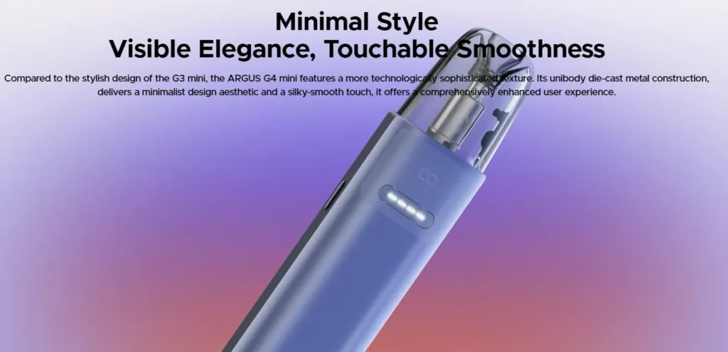 VOOPOO Argus G4 Mini Pod Vape Kit Minimal Style