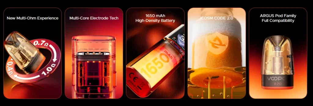 VOOPOO Argus G4 Pod Vape Kit Features