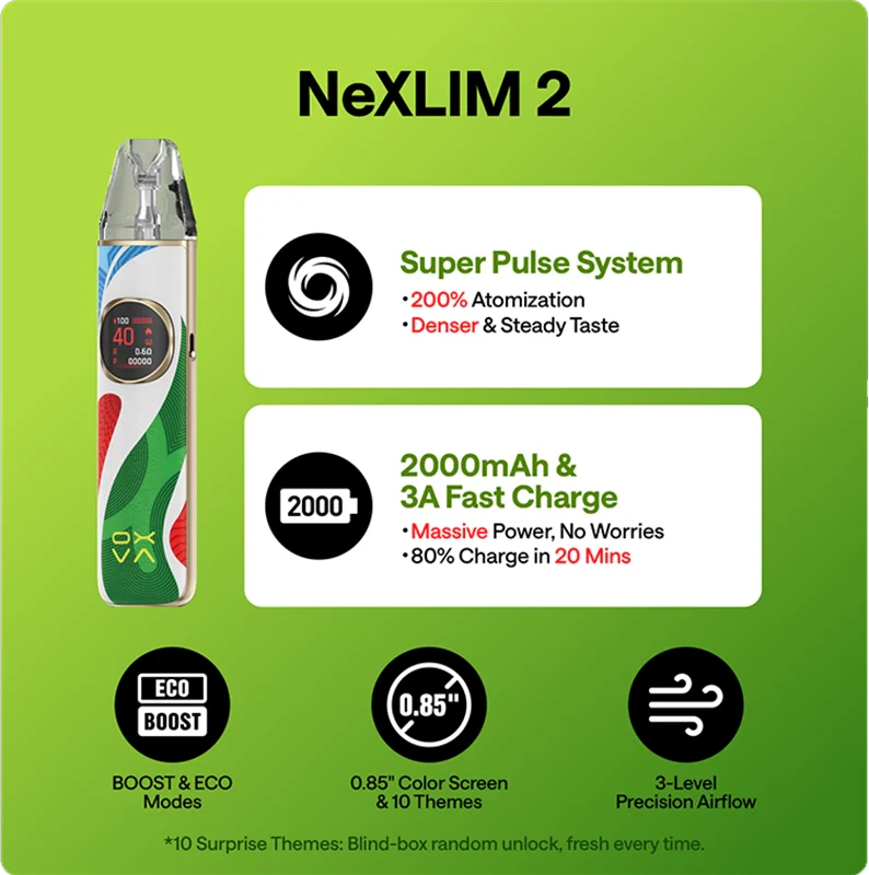 OXVA NeXlim 2 Pod Vape Kit Features OXVA NeXlim 2 Pod Vape Kit Features