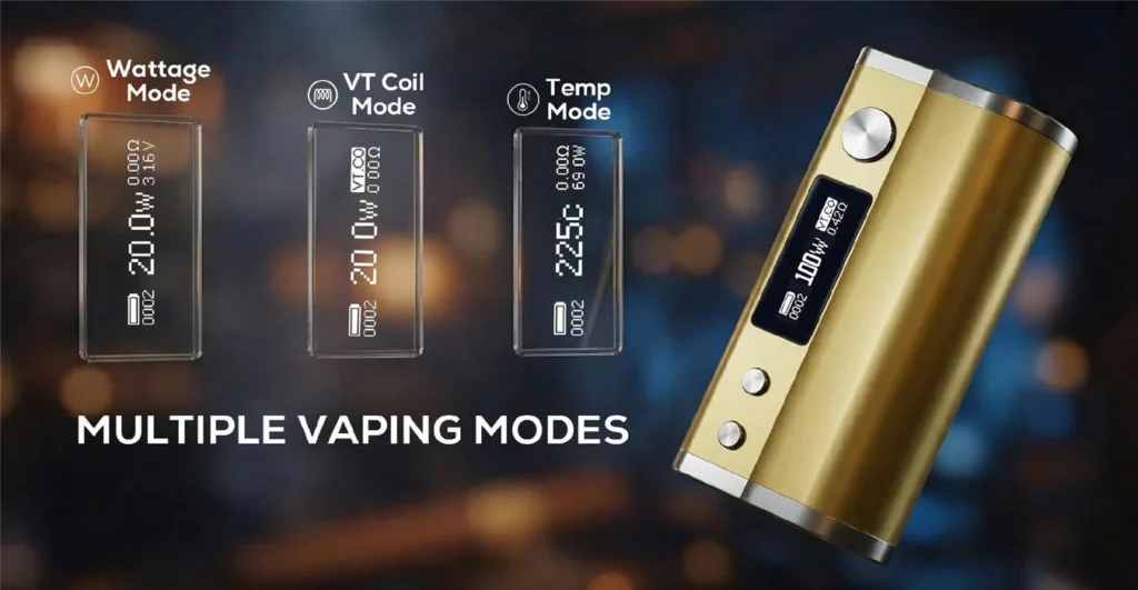 SXmini MQ Plus 100W Box Mod Vaping Modes