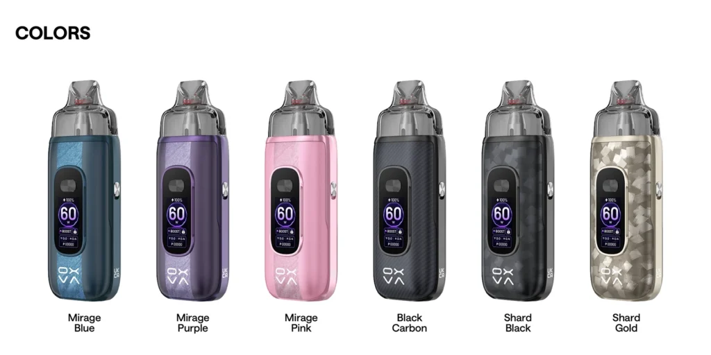 OXVA VPrime 2 Pod Vape Kit Colours OXVA VPrime 2 Pod Vape Kit Colours