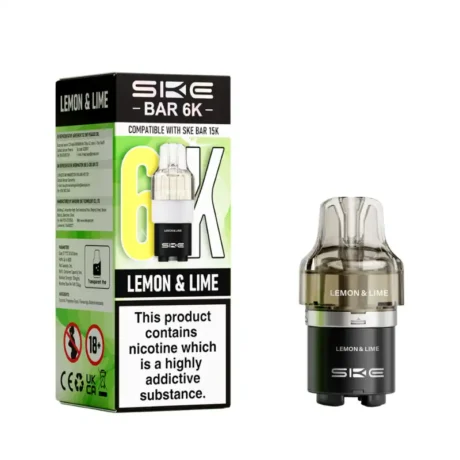 SKE Bar 6K Replacement Prefilled Pods Lemon Lime