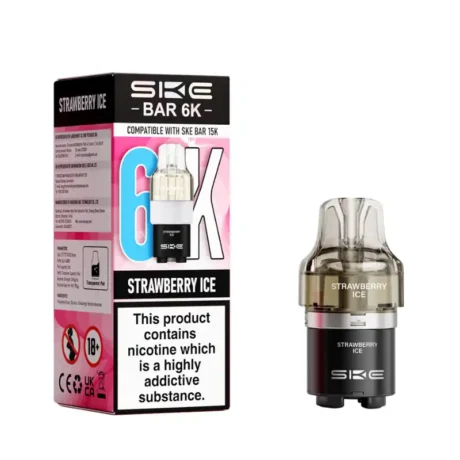 SKE Bar 6K Replacement Prefilled Pods Strawberry Ice
