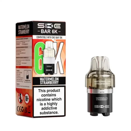 SKE Bar 6K Replacement Prefilled Pods Watermelon Strawberry
